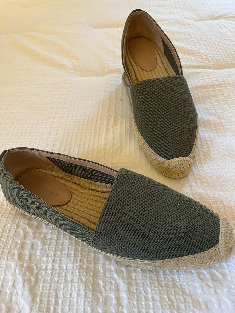 Banana Republic Olive Green Canvas Espadrilles